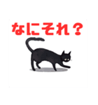 お絵描き風黒猫の色々スタンプ（個別スタンプ：17）