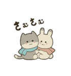 寒がりねことうさぎ（個別スタンプ：1）