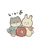 寒がりねことうさぎ（個別スタンプ：6）