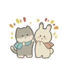 寒がりねことうさぎ（個別スタンプ：7）