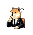 ドット絵 働く 柴犬 社会人 40種（個別スタンプ：27）