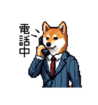 ドット絵 働く 柴犬 社会人 40種（個別スタンプ：35）