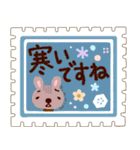 【年末年始☆冬仕様】切手がいっぱい！（個別スタンプ：10）