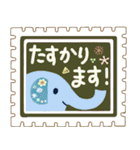 【年末年始☆冬仕様】切手がいっぱい！（個別スタンプ：28）