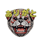 犬顔の達磨スタンプ16個【DARUMA- MA】犬顔（個別スタンプ：9）