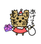 ほんわか犬のクリスマス♡ヨークシャテリア（個別スタンプ：11）