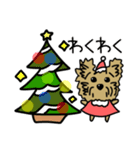 ほんわか犬のクリスマス♡ヨークシャテリア（個別スタンプ：13）