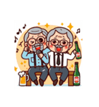 お酒を飲むカッコいいおじさま達（個別スタンプ：23）