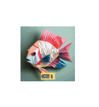 和紙で彩る熱帯魚（個別スタンプ：24）