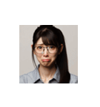 表情で語る美女（個別スタンプ：35）