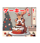 クリスマス可愛いウサギ（個別スタンプ：7）