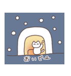 冬が来た！しろねこ ときどき雪だるま（個別スタンプ：27）