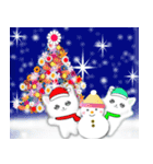 光のネコ☆お正月☆クリスマス☆飛び出す！（個別スタンプ：18）