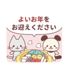 【猫＆犬】年末年始・冬の日常会話スタンプ（個別スタンプ：26）