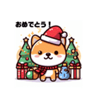 柴犬とクリスマス仕様スタンプ（個別スタンプ：7）