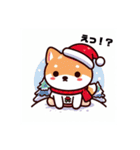 柴犬とクリスマス仕様スタンプ（個別スタンプ：15）