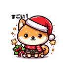 柴犬とクリスマス仕様スタンプ（個別スタンプ：17）