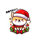 柴犬とクリスマス仕様スタンプ（個別スタンプ：26）