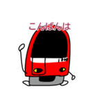 赤い電車たち（個別スタンプ：7）