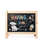 黒板の犬からのメッセージHave a fun day（個別スタンプ：23）