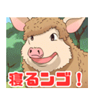 珍しい動物シリーズ マンガリッツァ（個別スタンプ：11）