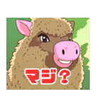 珍しい動物シリーズ マンガリッツァ（個別スタンプ：15）