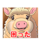 珍しい動物シリーズ マンガリッツァ（個別スタンプ：24）