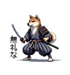 ドット絵 柴犬 侍 サムライしばいぬ（個別スタンプ：5）