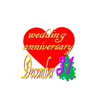 ♥️ポップUP♥️結婚記念日12月16～31日（個別スタンプ：16）