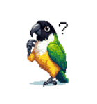 ドット絵 ズグロシロハラインコ 40種（個別スタンプ：12）