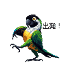 ドット絵 ズグロシロハラインコ 40種（個別スタンプ：32）