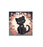 黒猫のLINEスタンプです。（個別スタンプ：4）