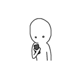 シロ人間 日常会話編（個別スタンプ：18）