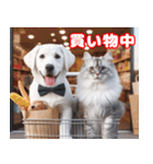 可愛い白い犬と猫（個別スタンプ：36）