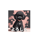 トイプードル（黒色）のLINEスタンプ（個別スタンプ：12）