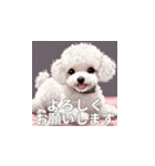 トイプードル（白色）のLINEスタンプ（個別スタンプ：12）