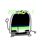 緑の電車たち（個別スタンプ：3）