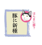 猫遊び♪パロディーことわざ集（個別スタンプ：23）