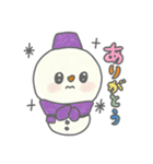 雪だるまぬりえ（個別スタンプ：3）