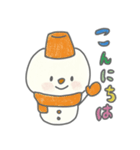 雪だるまぬりえ（個別スタンプ：14）