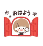 モノトーンmushちゃん 冬・正月（個別スタンプ：1）