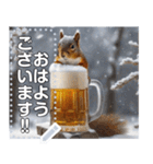 【酒】冬に飲むビールも美味しい（個別スタンプ：2）
