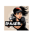 ソフトボール グリッター女子（個別スタンプ：5）