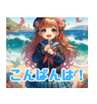 海辺の歌姫（個別スタンプ：11）