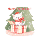 猫と一緒にメリークリスマス！（個別スタンプ：1）