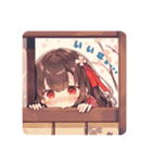 お正月少女の日常（個別スタンプ：24）