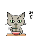 ラーメンを食べる猫 [改定版]（個別スタンプ：14）