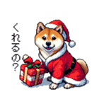 ドット絵 サンタ 柴犬 クリスマス 40種 冬（個別スタンプ：6）