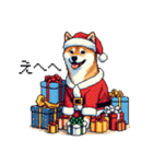 ドット絵 サンタ 柴犬 クリスマス 40種 冬（個別スタンプ：11）