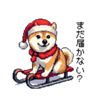 ドット絵 サンタ 柴犬 クリスマス 40種 冬（個別スタンプ：12）